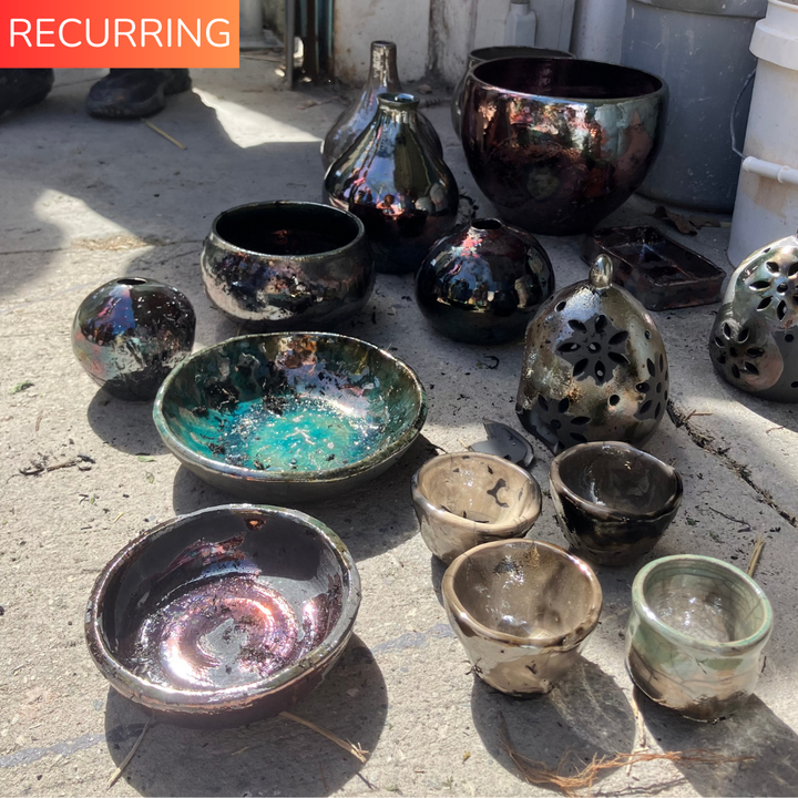 Golden Hour Raku Firing