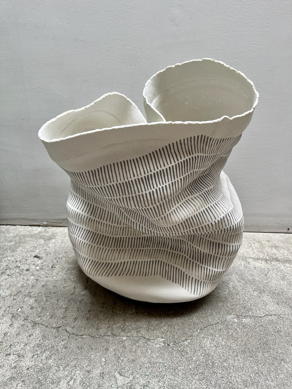 large scale ceramic handbuilt sculpture by Jennifer Cheh 