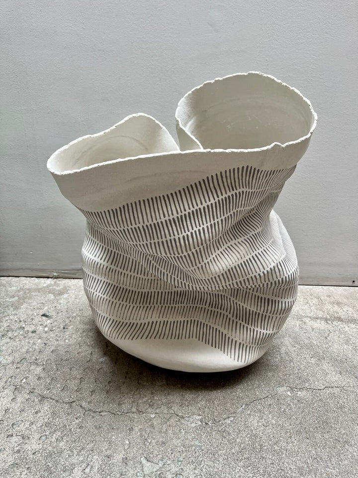 large scale ceramic handbuilt sculpture by Jennifer Cheh 