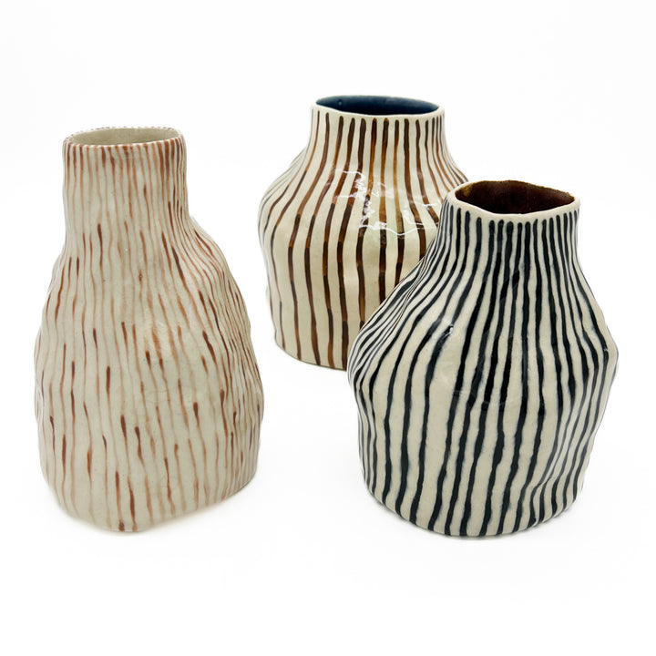 Wobbly Stripped Vases